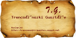 Trencsánszki Gusztáv névjegykártya