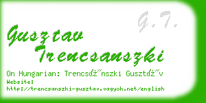 gusztav trencsanszki business card